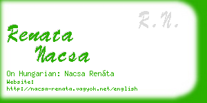 renata nacsa business card